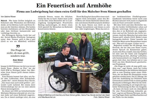 Barrierefreier Grilltisch - 78cm Arbeitshöhe - Feuerplatte drehbar